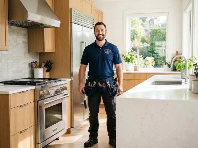 Appliance Repair Hero technician in a Boiling Springs, SC kitchen after an appliance repair